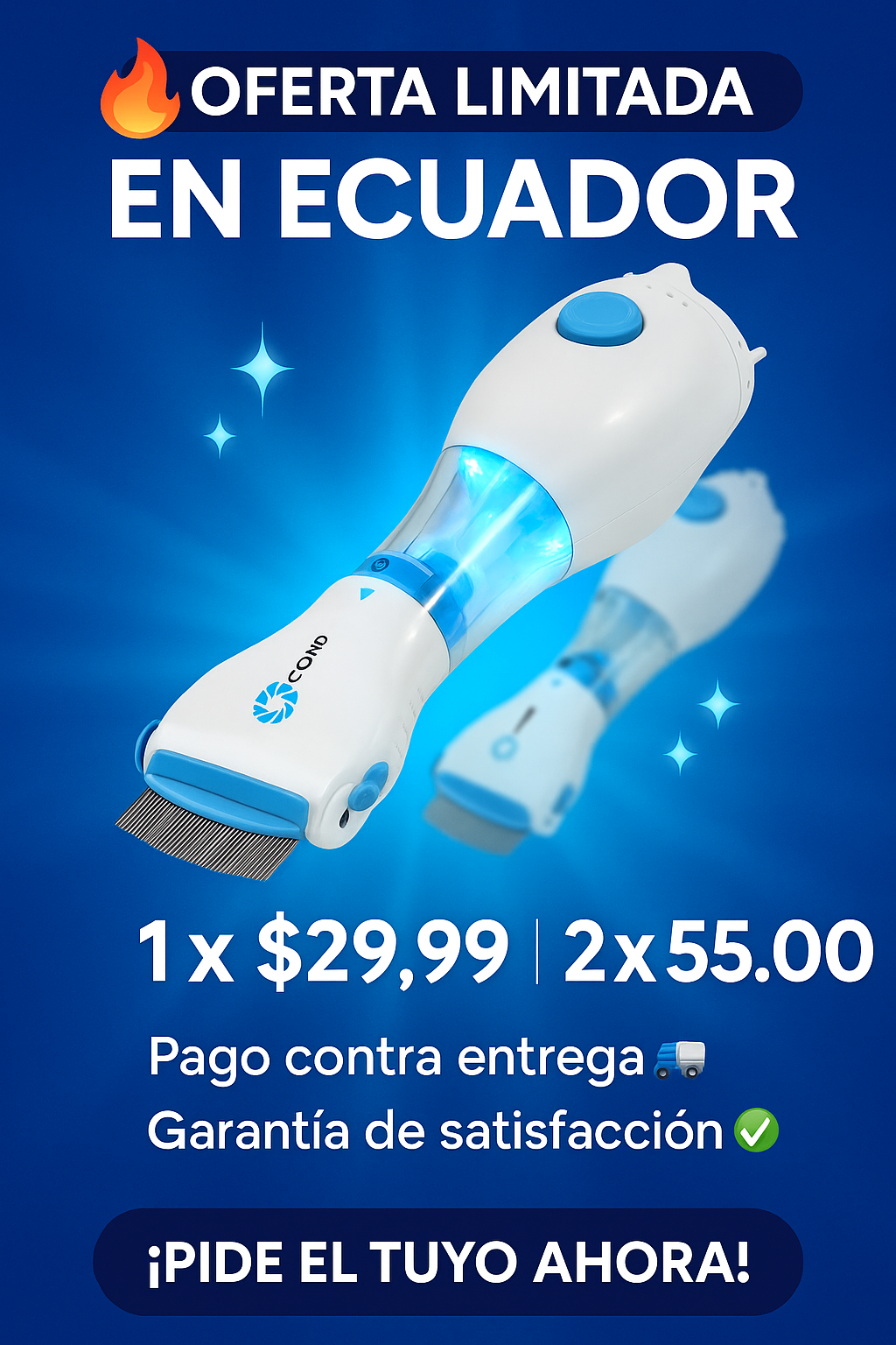 Aspiradora Quita Piojos y Liendres,“¿Lista para eliminar los piojos sin químicos ni estrés?