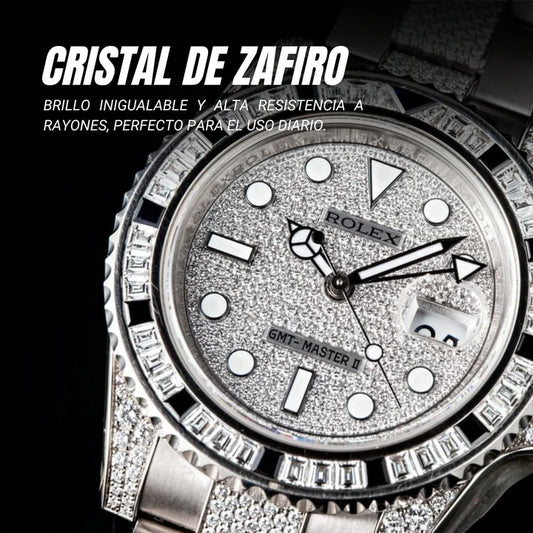 Set Reloj Rolex Pareja Diamantado