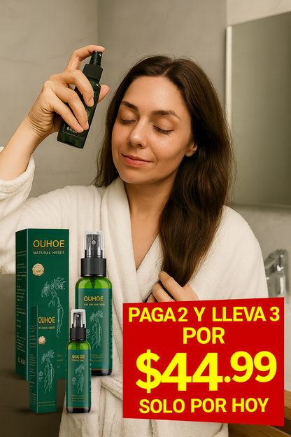 TÓNICO CAPILAR OUHOE-✨ ¿Caída excesiva? ¿Tu cabello ya no crece? Este tónico es para ti.