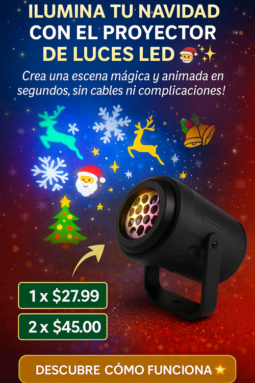 PROYECTOR LUCES NAVIDEÑAS LED